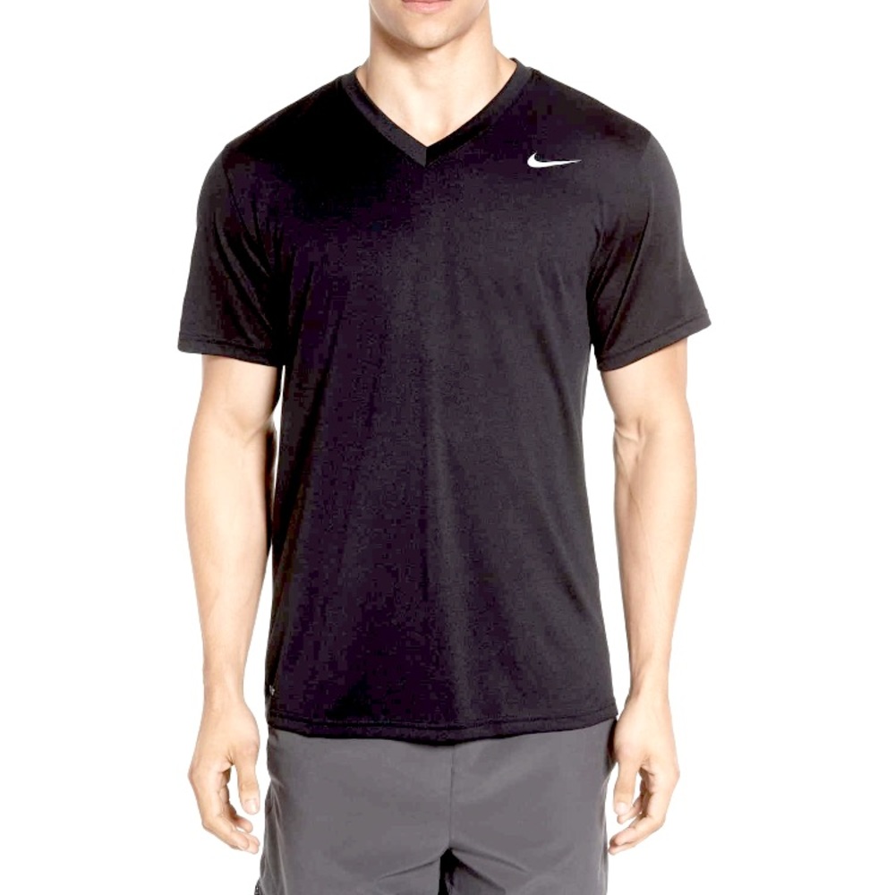 Nike Dri-Fit Training V-neck Tee Shirt in Black